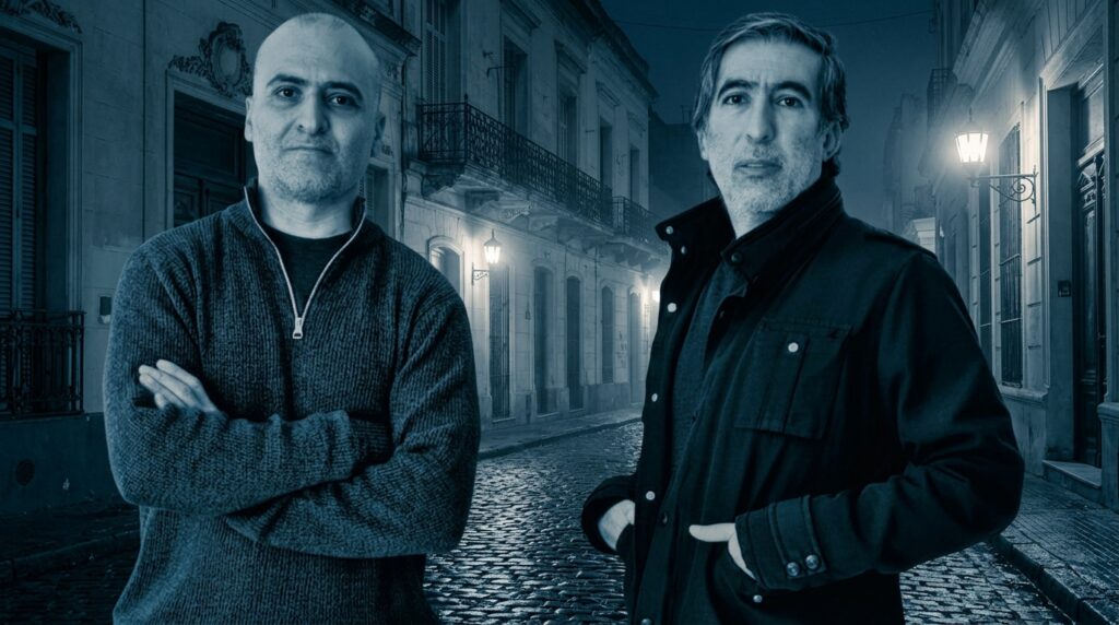 authors in nighttime street scene 00cebd28e7